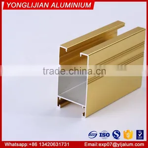 Anodized Golden Aluminum Profile for Sliding Window thumbnail-1
