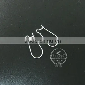 12*25mm Silver Plated 316L Stainless Steel Kidney Earrings Hoop DIY Jewelry Findings Supplies 1702062 thumbnail-1