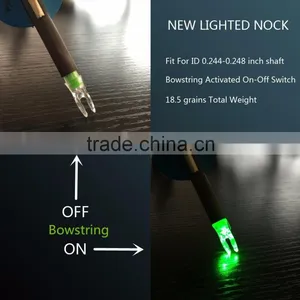 New Lighted Nock Bowstring Activated Different Color for Carbon Arrow Bow Hunting thumbnail-1