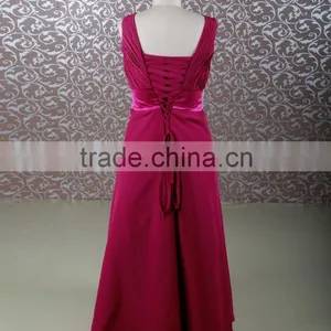 RSE690 Off The Shoulder Lace Up Back Plus Size Burgundy Mature Red Mother Of The Bride Dresses thumbnail-4