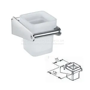 Modern Brass Double Tumbler Holder Toothbrush Older Cup Holde Bathroom thumbnail-4