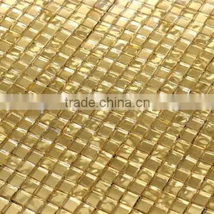 High Quality 24 K Real Gold Glass Mosaic JYHD01+02 Swimming Pool Gold Glass Mosaic Tiles Church Decoration for Wall thumbnail-1