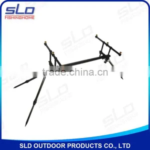 Aluminum Carp Fishing Rod Pod for 3 Rods With Telescopic Legs thumbnail-1