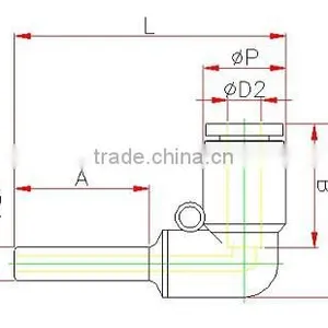 Plastic Tube Fitting, Plug in Elbow , Push in Tube FittingPLJ thumbnail-2