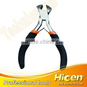 Bi-color Dipped Handle Mini End Cutting Pliers thumbnail-1
