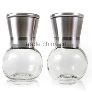Stainless Steel Salt And Pepper Grinder Set Manual Mill Shakers With Adjustable Ceramic Grinder thumbnail-6