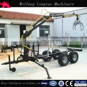 Atv Log Timber Trailer With Hydraulic Loader and Rotary Grab thumbnail-4