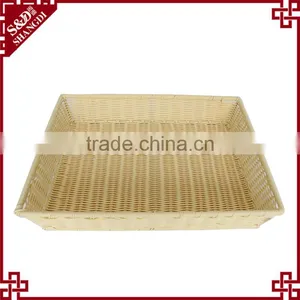 Plastic Rattan Woven Vegetable Storage Equipment for Food Display thumbnail-3
