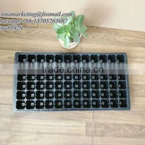 China Manufactory Black Plastic Vegetable Nursery Seed Starting Tray With 72 Cell Rooting Plugs Ready to Plant Seed Tray thumbnail-5