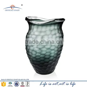 Unique Shape Cutting Glass Flower Vase for Table Decoration thumbnail-1