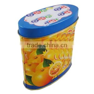 Small Oval Chocolate Tin Box thumbnail-1