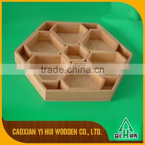 Eco-friendly Hexagonal Lightweight Wood Box for Candle thumbnail-1
