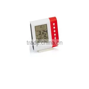 Hot Promotional Plastic Table Clock With Temperature and Humidity for Indoor and Outdoor Use thumbnail-2