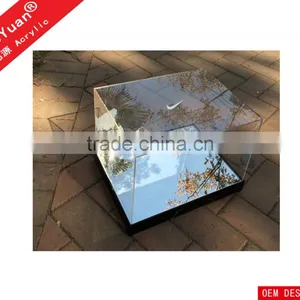 Custom Transparent Acrylic Shoes Box With Mirror Board Base thumbnail-1