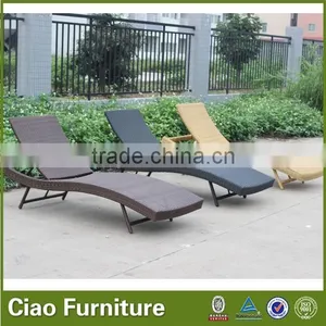 Stackable Outdoor Lounge Chair Rattan Pool Sun Lounger thumbnail-1