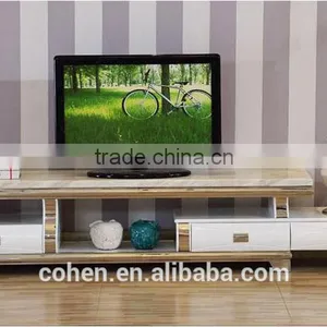 Hot Selling Royal Luxury High Gloss Stainless Steel TV Stand/cabinet Design E1073 thumbnail-1