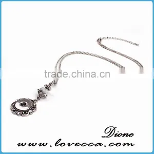 2016 Fashion New Charm Necklace Snap Button Pendant Necklace Changable Snap Button Necklace thumbnail-6