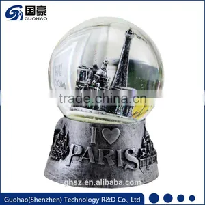 Tourist Attractions France Paris Eiffel Tower Snow Globe thumbnail-1