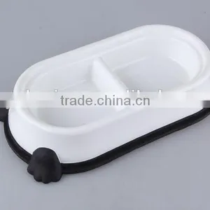 New Design Plastic Slip-resistant Oval Pet Bowl With Rubber Bottom/dog Bowl thumbnail-1