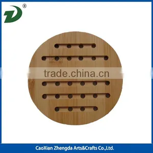 Wholesale Hotsale High Quality Wooden Bamboo Coffee Cup Coasters Mats thumbnail-1