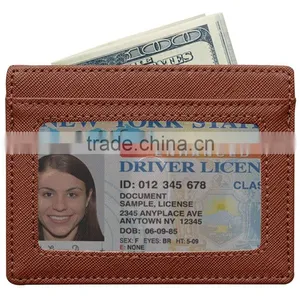 RFID Wallet Mens Slim Leather RFID Blocking Front Pocket Wallet Thin Card Holder thumbnail-1