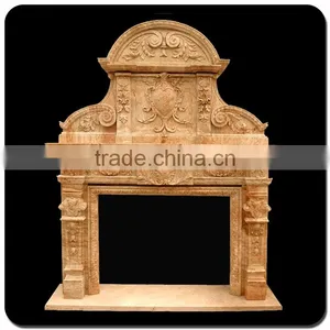 Home Decoration Natural Stone Cultured Marble Fireplace Surround thumbnail-1