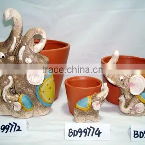 Ceramic Elephant Flower Pot thumbnail-1