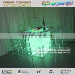 Wireless Led Lit up Decorative Wedding Banquet Table for Sale thumbnail-4