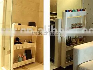 Plastic Hand Push Storage Car/shelves thumbnail-2