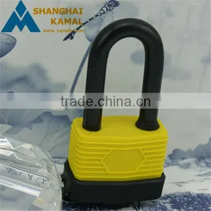 Normal or Long Shackle Aluminum Laminated Padlock With Rubber Cover Waterproof Gate Locks thumbnail-2