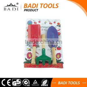 Welcome BADI Wooden Handle Mini Kids Garden Tool Set thumbnail-1