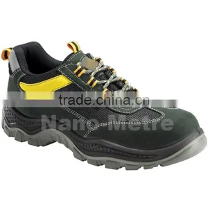 NMSAFETY Fashion Leather Safety Shoe Breathable Style PU Sole With Steel Toe Cap for Wood Cutting thumbnail-1