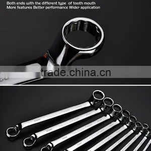 Chrome Vanadium 11 Pcs Double Ring Offset Spanner Tools Harden Brand thumbnail-2