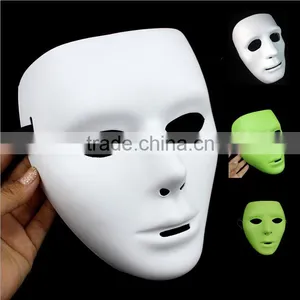 PVC Plastic Jabbawockeez Hiphop White Dance Face Mask for Dance False Face Mask thumbnail-1