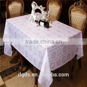 Factory Manufacture Disposable PVC Lace Rectangle Table Cloth With Good Price thumbnail-1