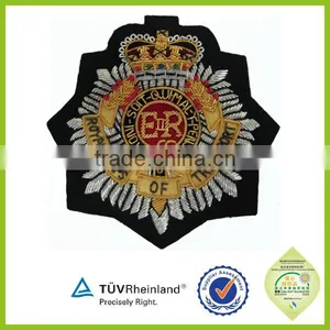Bullion Wire Embroidered Customized Blazer Pocket Badge Embroidered thumbnail-2