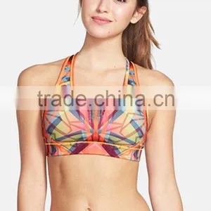 Newest Sublimation Printed Women Zebra Bra thumbnail-1