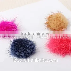 CX-A-07 Mink Fur Adornment Real Mink Fur Pom Pom thumbnail-3