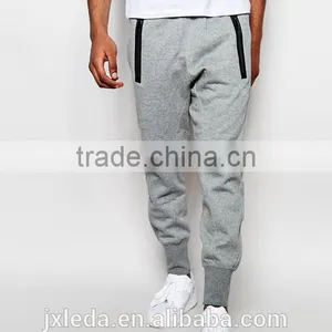 Wholesale Mens Grey Blank Slim Fit Sweat Pants, Jogger Trousers/joggers Custom thumbnail-1