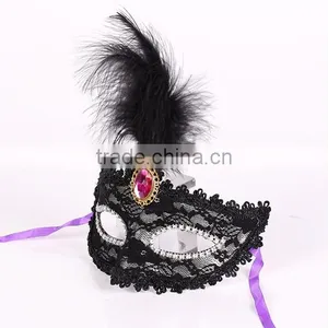 Hot Design With Feather Fantastic Sexy Cheap Women Indian Halloween Mask thumbnail-3