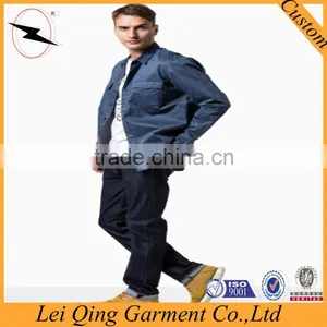 Mens Long Sleeve Stone Washed Denim Shirts thumbnail-2
