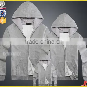 Plain OEM Service Men's Zipper-up Hoodies With Your Own Logo Wholesale KHI-004 thumbnail-3
