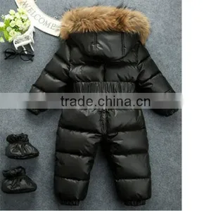 2016 Hot Saling Siamese Trousers Hoody Belt Kid Down Jacket thumbnail-2