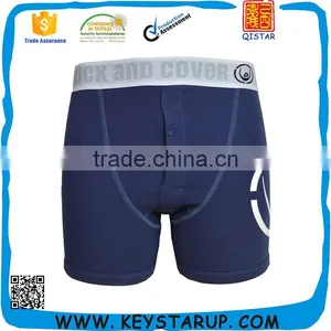 Navy Blue Mens Modal Boxer Brief for Men With Custom Elastic Waistband thumbnail-1