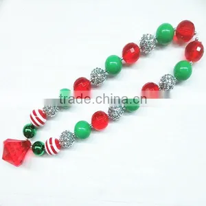 Christmas Baby Bubblegum Beaded Necklace thumbnail-3