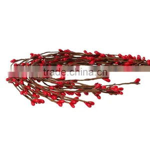 Cheap Stamen Pip Berry Stems Red Gypsum Artificial Flower Stamen thumbnail-6