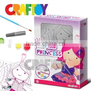 Color Your Princess Doodle Painting Water Color Set Coloring Kit Diy Toys thumbnail-2