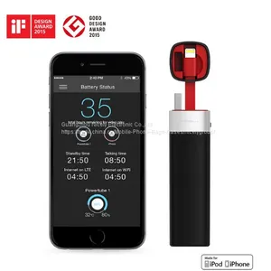 Power Bank Battery 3000mAh Smart APP Portable Mini Charger With MFI Lightning Cable for IPhone 6 6S thumbnail-2