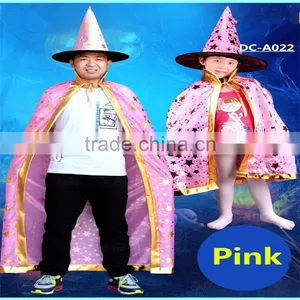 China Cheap 100% Polyester Children Halloween Black One Cape 80 cm thumbnail-5