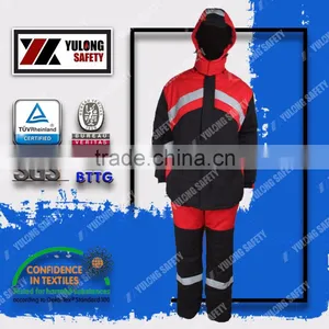 Wholesale Cotton/poly Fluorescent EN20471 Reflective Color High Visibility Orange Coveralls With Fireproof thumbnail-4